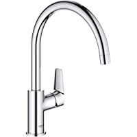 Grohe BauEdge - Grifo de cocina - Monomando de fregadero 1-2&quot-- acabado cromado (Ref 31367001)